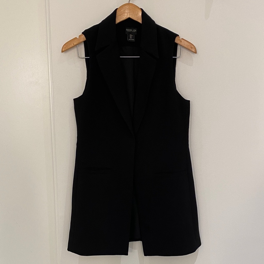 NWOT Rachel Zoe Sleeveless Vest Black Size Small